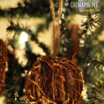 DIY Rattan Sphere Ornament Tutorial