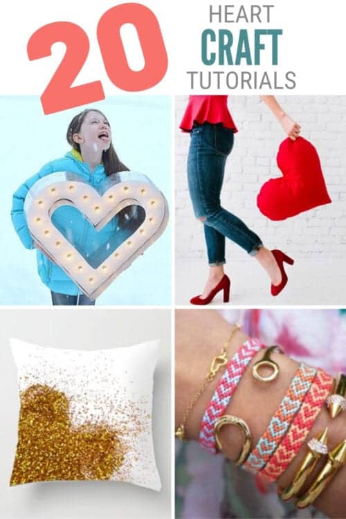 title image for 20 Heart Shaped Crafts For Valentine's Day with Simple Instructions