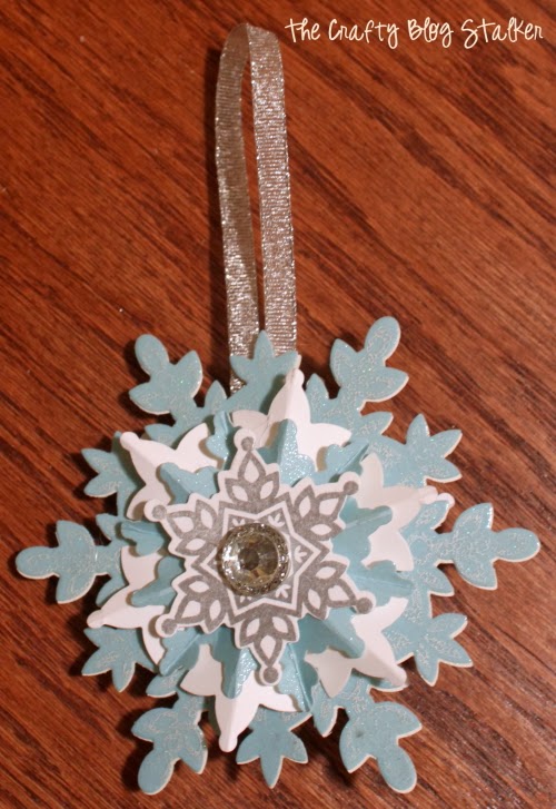 How to Make a Paper Snowflake Christmas Ornament, a tutorial featured by top US craft blog, The Crafty Blog Stalker.
