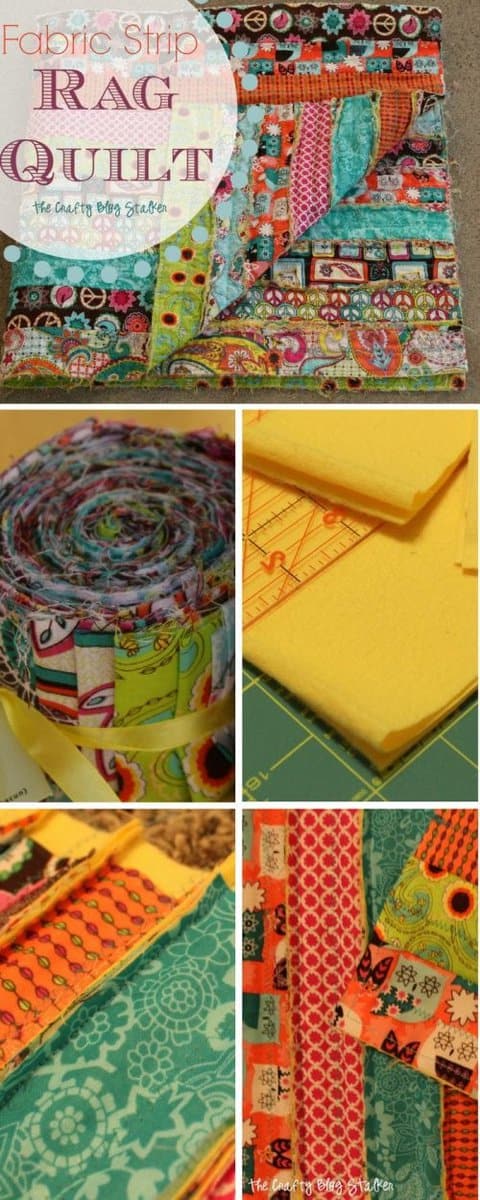 How to Make a Fabric Strip Rag Quilt - The Crafty Blog Stalker