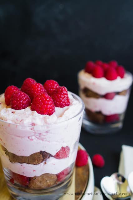 Raspberry Cream And Brownie Trifle Dessert