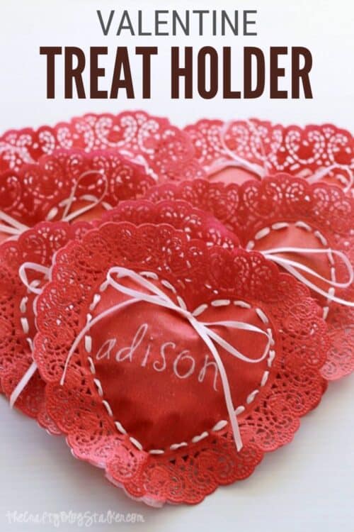 title image for How to Make a Valentine Treat Holder with Heart Doilies