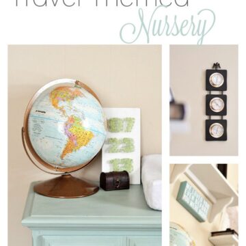 A precious Vintage Travel Themed Nursery. Such a beautiful room!