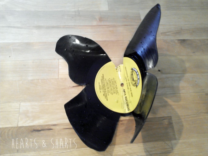 How to Make Vinyl Record Butterflies, a tutorial featured by top US craft blog, The Crafty Blog Stalker.