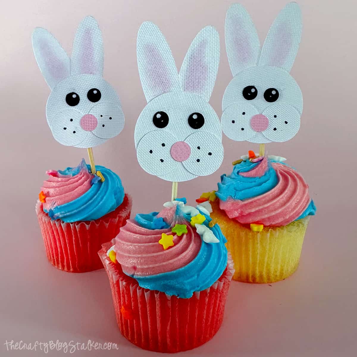 25 Pieces Easter Mini Bunny Figurines Easter Cupcake Toppers