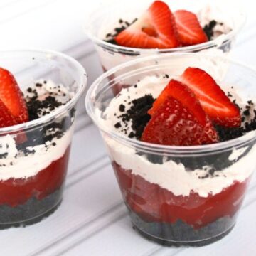 Strawberry Delight in individual cups for serving.