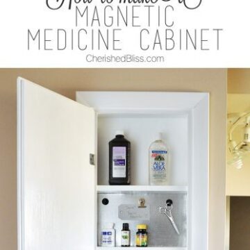 Bathroom Organization: Get organized with this DIY Magnetic Medicine Cabinet!