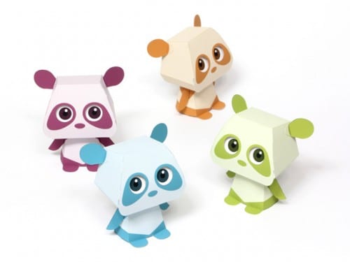 4 Panda Paper Toys