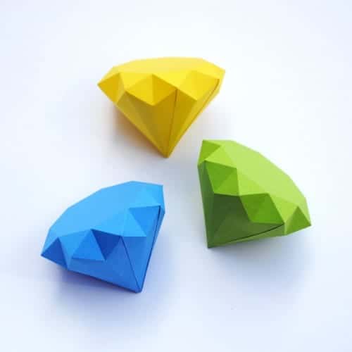 3D Paper Diamonds