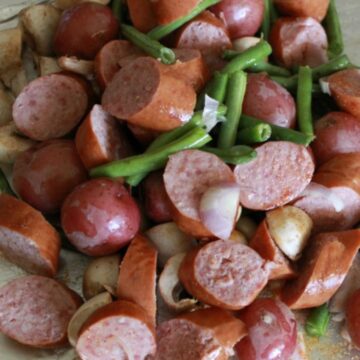 sausage vegetable tinfoil dinner 2
