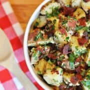 This tasty and tangy Grilled Red Potato Salad with a Creamy Mustard Dressing has a delicious grilled flavor that will have you coming back for more. #NaturallyAmazing