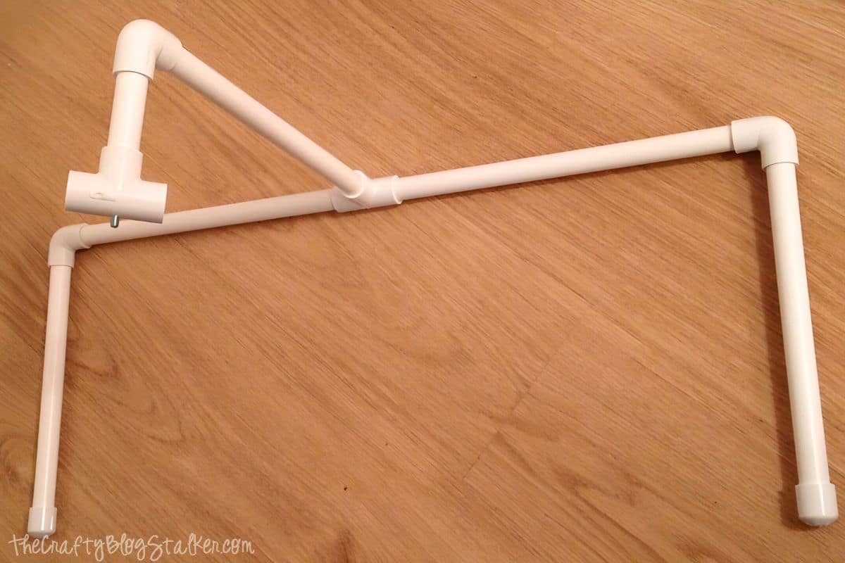 image of assembled pvc pipe camera mount