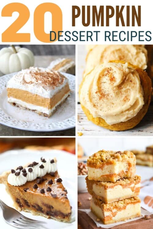 title image for 20 Simple Pumpkin Dessert Recipes Perfect for Fall