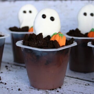 Halloween party pudding cups 2