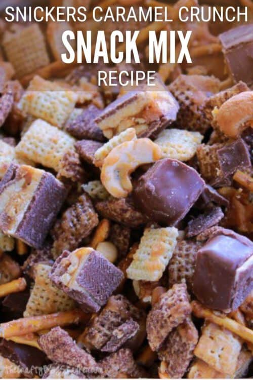 title image for How to Make Snickers Caramel Crunch Snack Mix Recipe