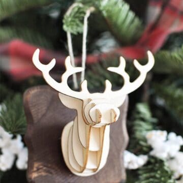 3D Deer Head Christmas Ornament via Cherishedbliss.com