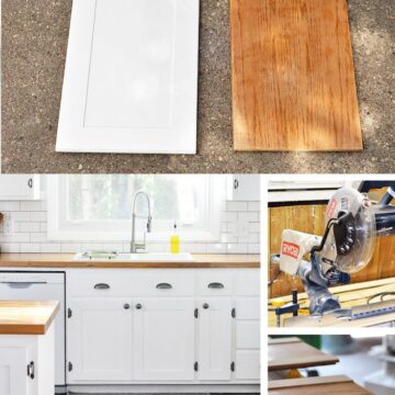 With this Kitchen Hack you will be able to transform your flat doors into shaker style cabinets.