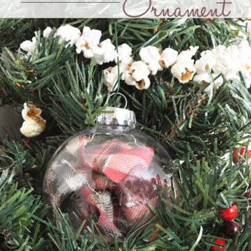 Plaid Christmas Ball Ornament via cherishedbliss.com