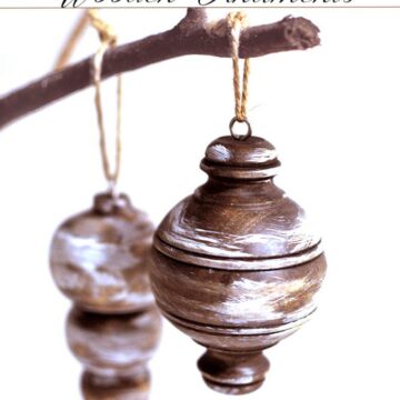 Rustic Stained Wooden Ornaments via cherishedbliss.com