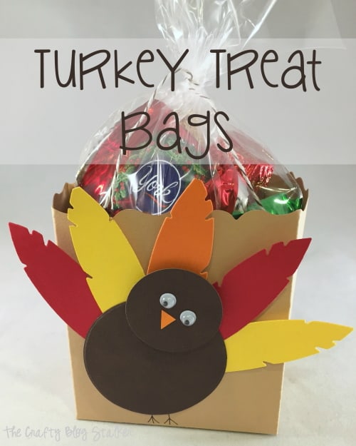 Decorate your place settings with cute Turkey Treat Bags. Simple to make and fun to give. Share a little Thanksgiving treat with friends and neighbors.