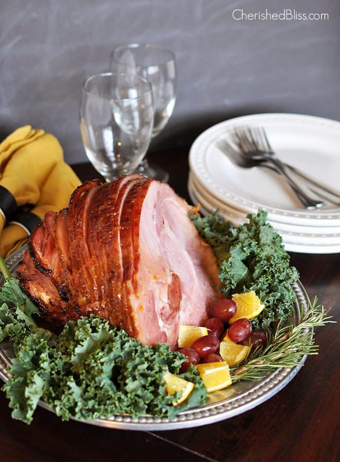 This delicious Orange Balsamic Holiday Glazed Ham Recipe is the perfect addition to your Thanksgiving or Christmas meal!