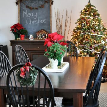 Take a Stroll through this Cottage Farmhouse Christmas Home Tour via Cherishedbliss.com