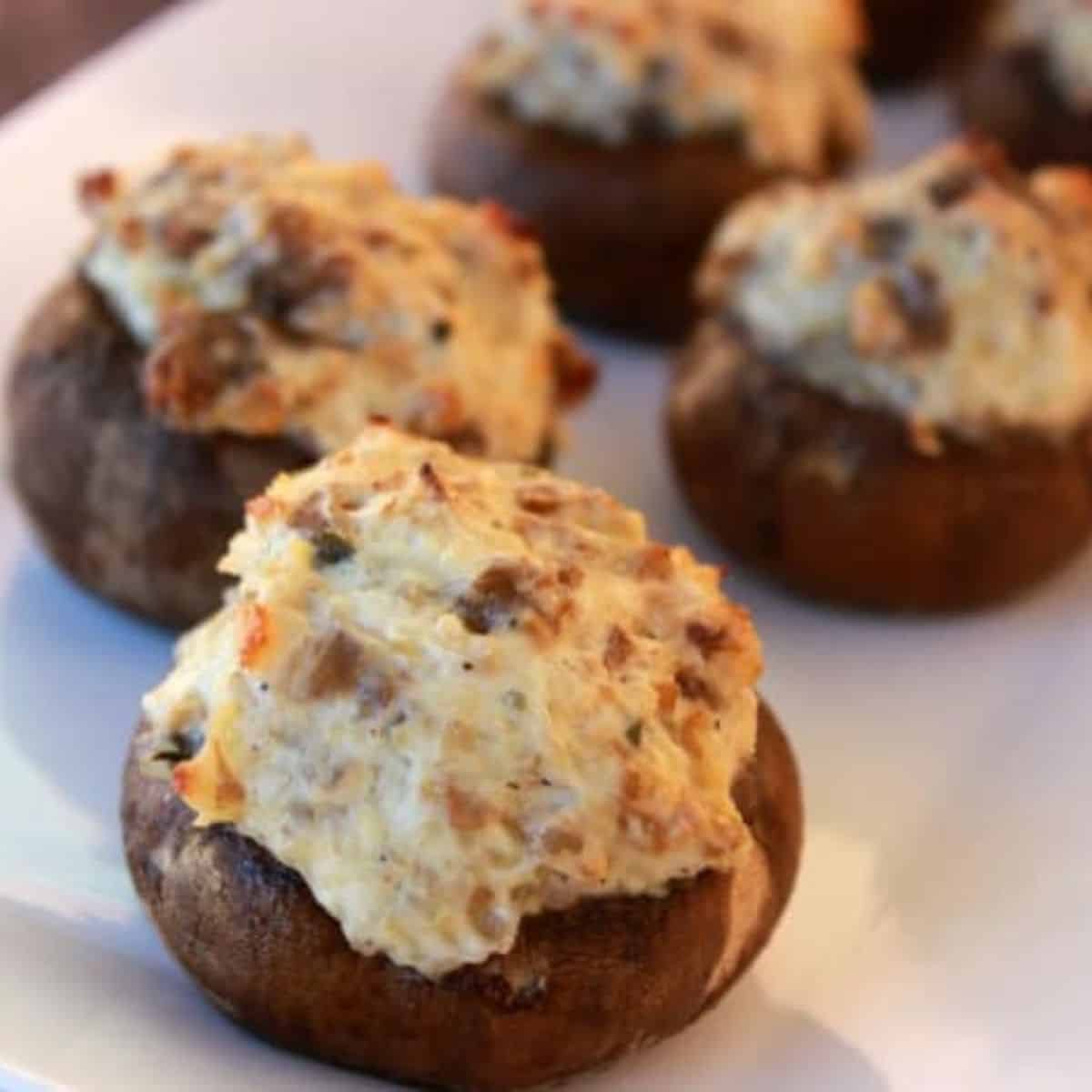 Sausage Stuffed Mushrooms.