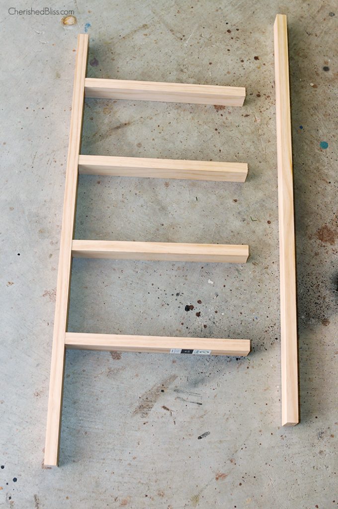 With this simple, quick, and easy DIY wooden Ladder Tutorial you can build your very own for under $5!! 