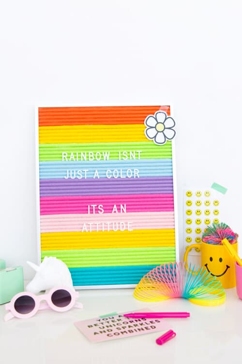 Rainbow Felt Letter Board