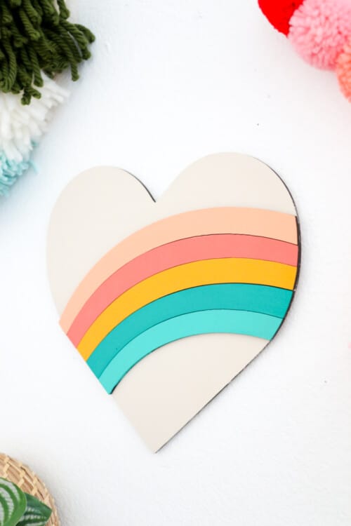 DIY Rainbow Heart Decoration with the GlowForge 