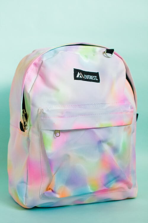  DIY Rainbow Watercolor Backpack