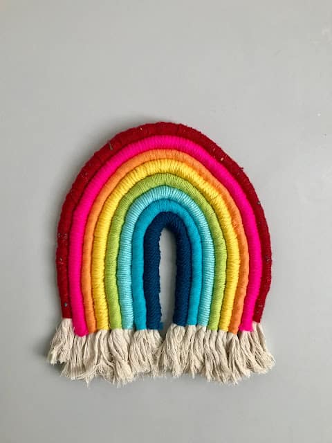 Yarn Wrapped Robe Rainbow