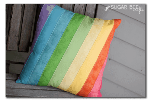 Quilted Rainbow Pillow 