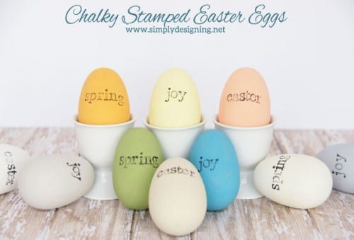 Chalky Stamped Easter Eggs