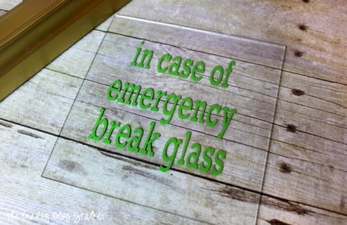Put some thought into your gift of cash and make it fun. This in case of emergency break glass frame is a fun unique way to give cash that they will love!
