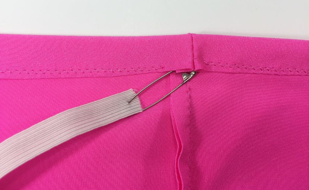 image of a sewing step for a girls swim skirt