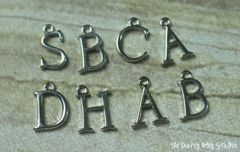 How to Make a Monogram Charm Necklace, a tutorial featured by top US craft blog, The Crafty Blog Stalker.