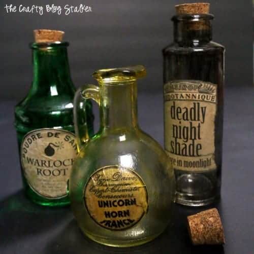 Finished Witch Potion Bottles