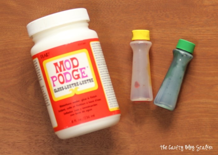 mod podge and food coloring