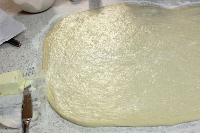 dough with butter