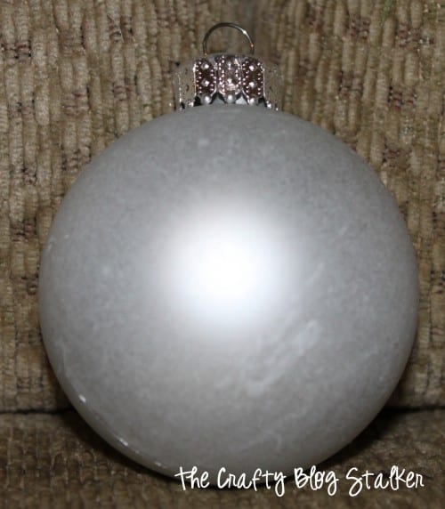 silver plastic Christmas ornament