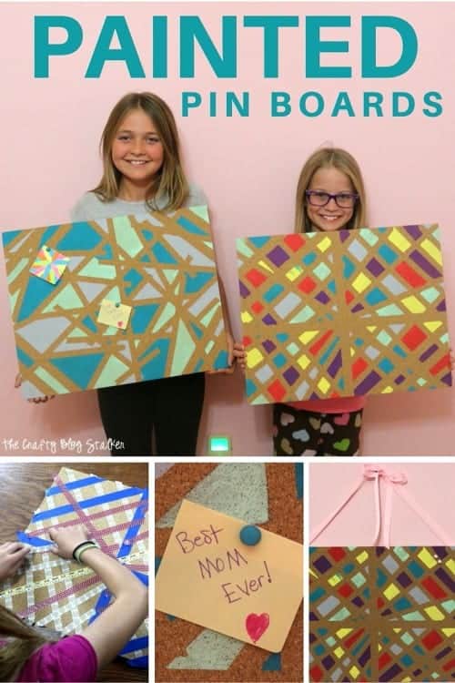 30 Fun Spring Break Crafts you can Make with Children featured by top US craft blog, The Crafty Blog Stalker: Painted Pin Boards