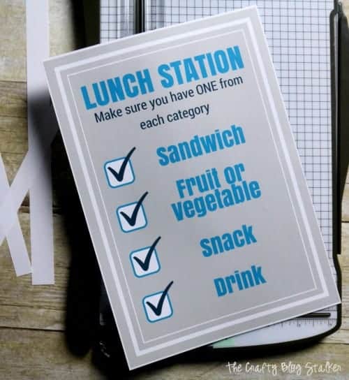 How to Make a Lunch Station Printable for School Lunches | Easy DIY Craft Tutorial Idea | Jif | ad | back to school | out the door faster