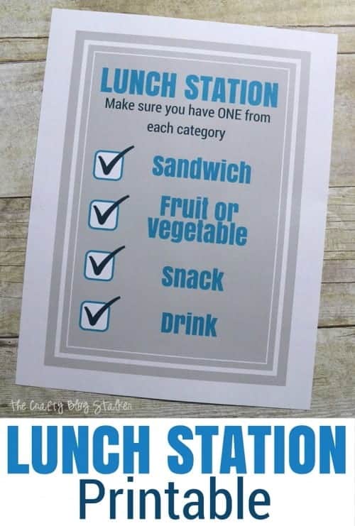 How to Make a Lunch Station Printable for School Lunches | Easy DIY Craft Tutorial Idea | Jif | ad | back to school | out the door faster