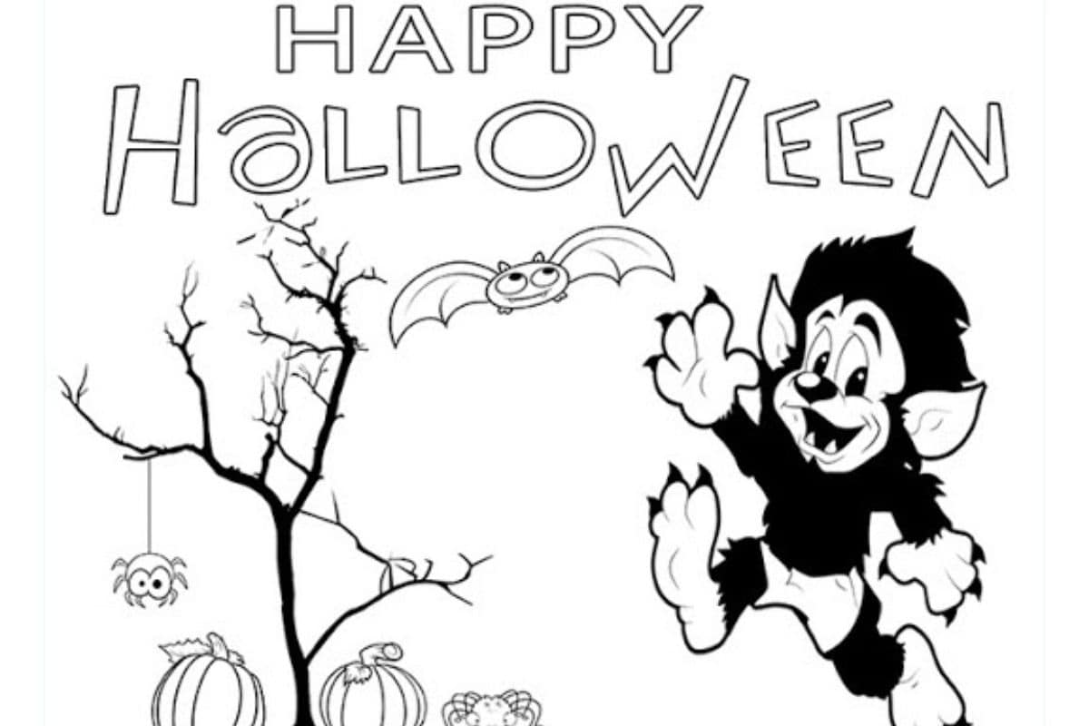 Halloween Printable Coloring Pages.