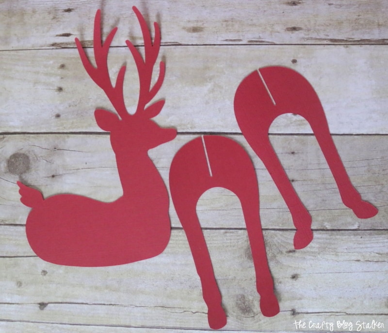 stencil of 3d reindeer