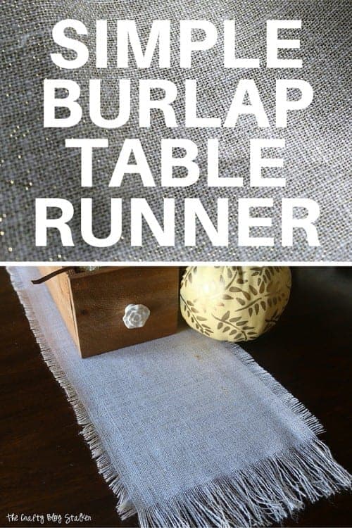 Simple Burlap Table Runner