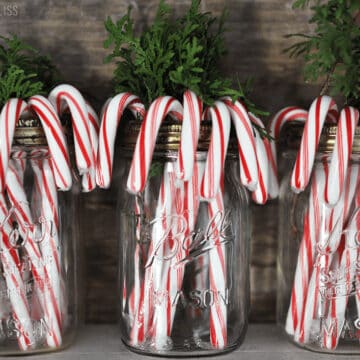 Simple and beautiful. Christmas Mason Jar Decor is such an easy way to bring a little holiday cheer into your home!