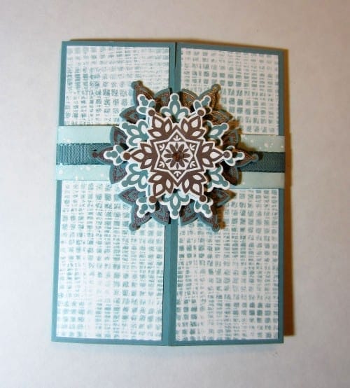 the finished snowflake card