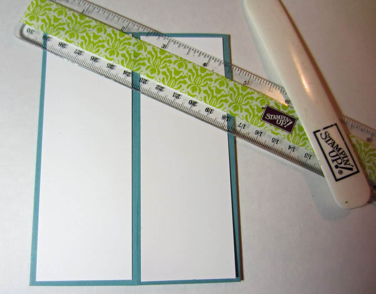 white paper panels on a gatefold card